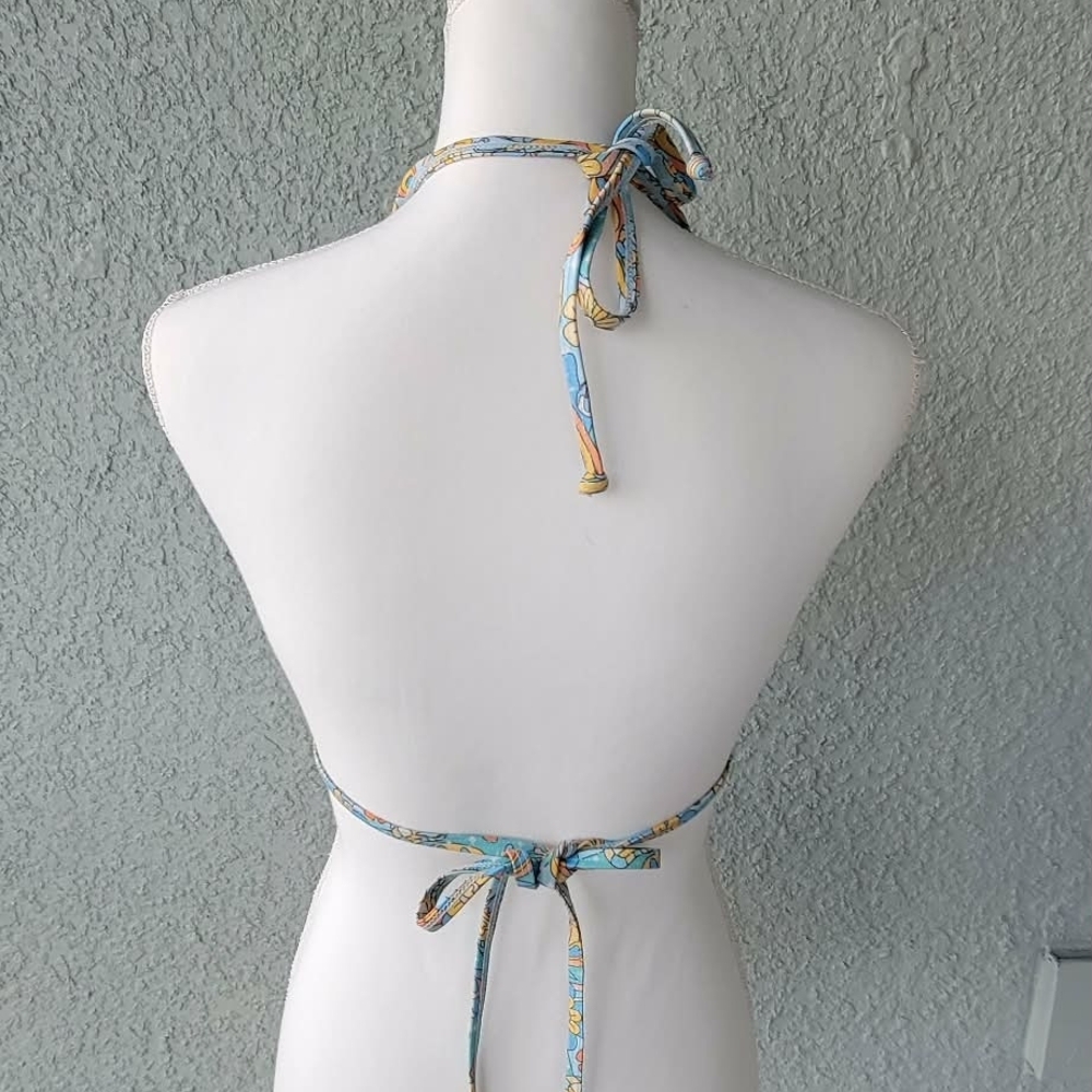Rave After Rave Psychedelic Festival Bikini Set Small Chain Y2K Swim - Picture 4 of 5
